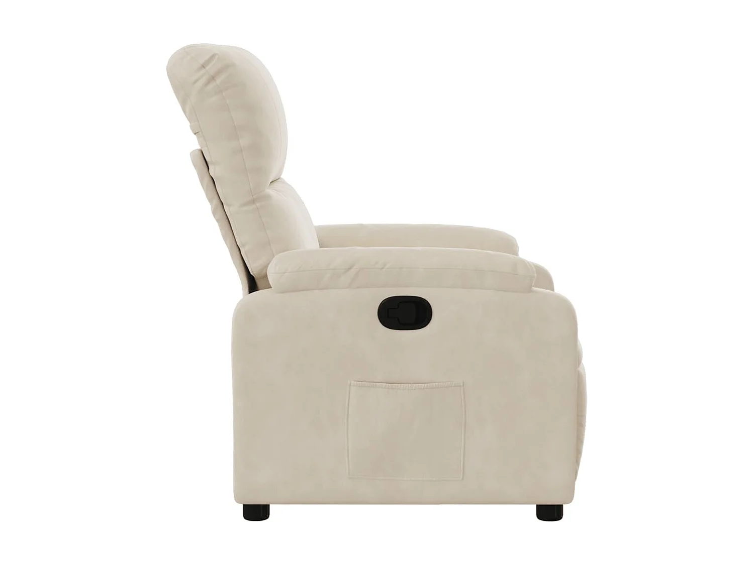 Fauteuil inclinable beige tissu microfibre