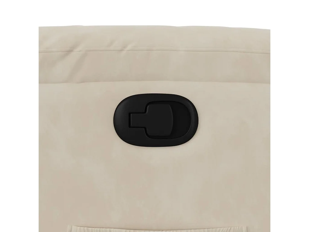 Fauteuil inclinable beige tissu microfibre