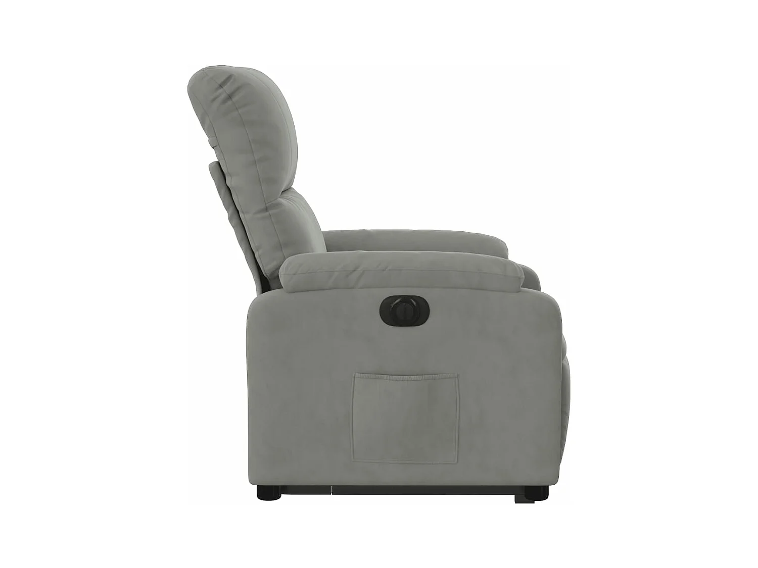 Fauteuil inclinable électrique gris clair tissu microfibre