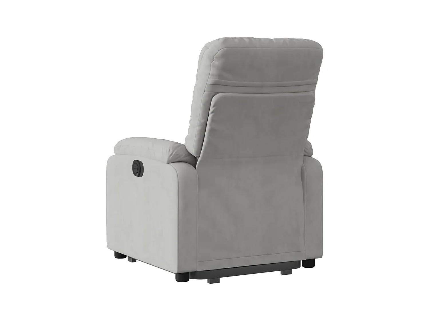 Fauteuil inclinable électrique gris clair tissu microfibre