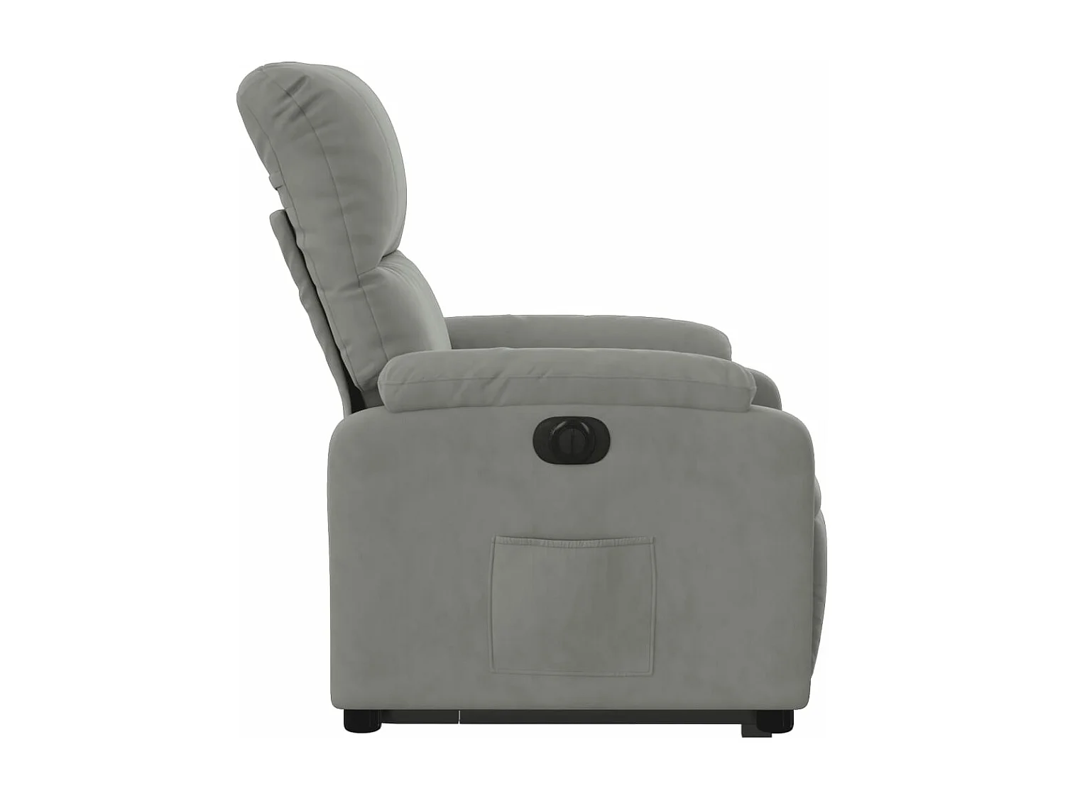 Fauteuil inclinable électrique gris clair tissu microfibre