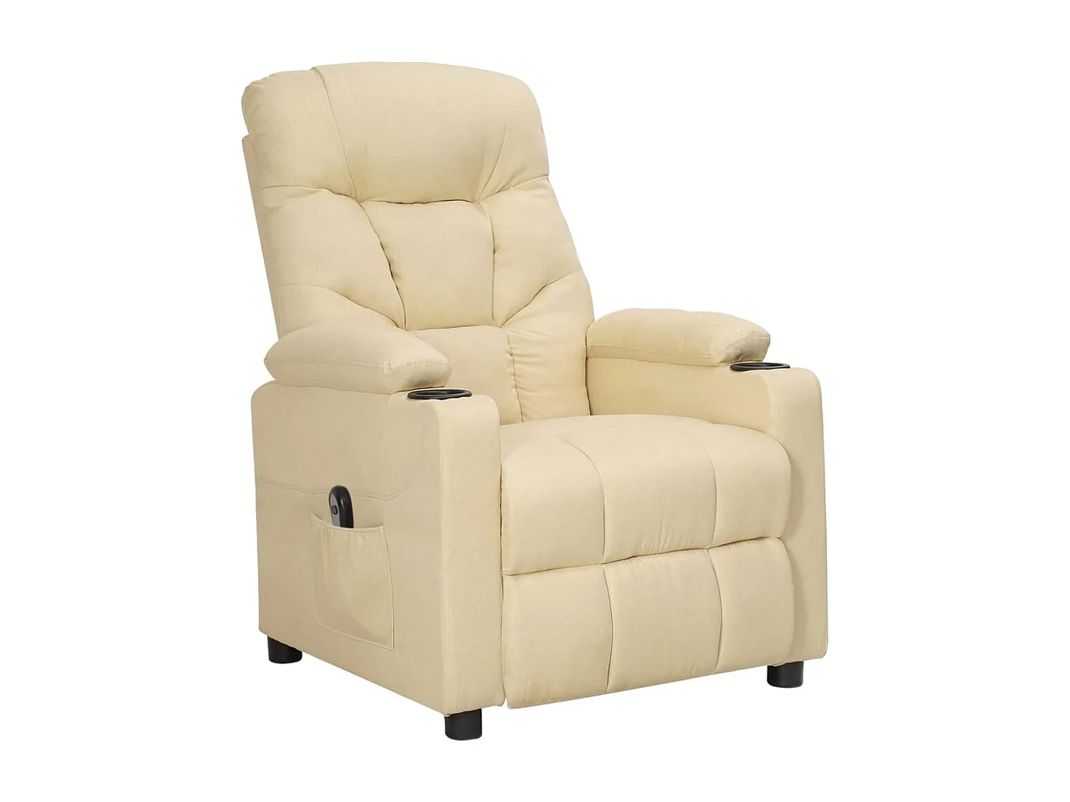 Poltrona reclinável elétrica tecido cor creme