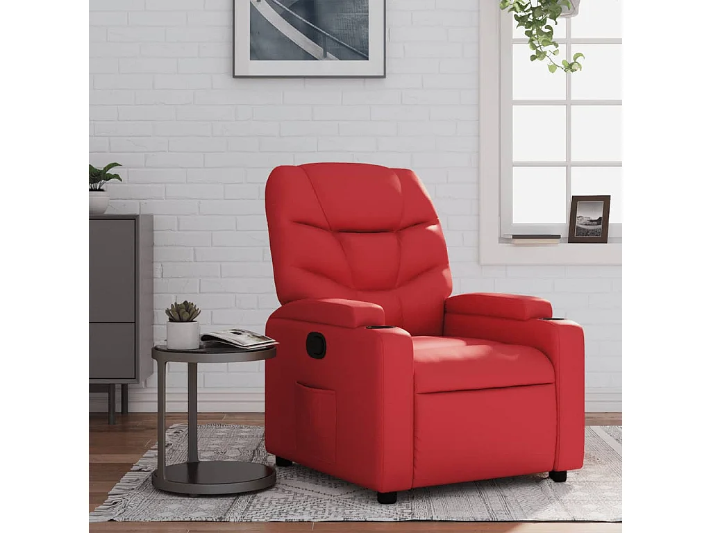 Fauteuil inclinable Rouge Similicuir