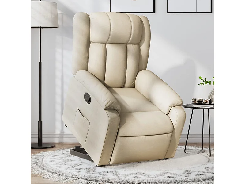 Fauteuil inclinable Crème Tissu
