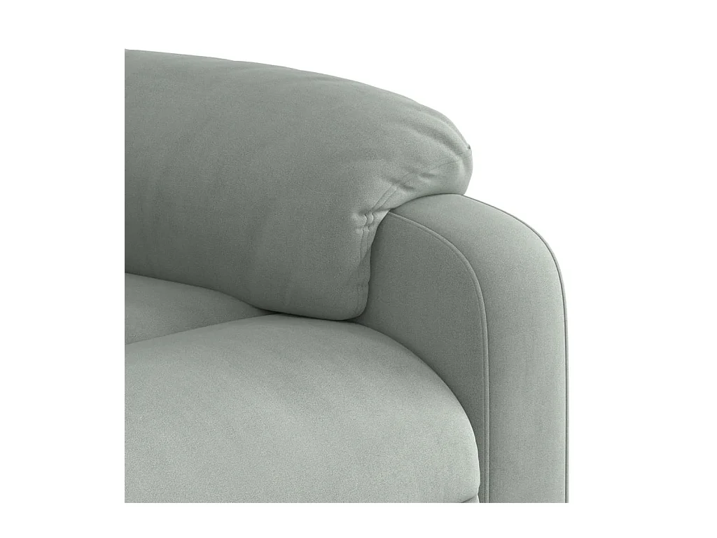 Fauteuil inclinable gris clair velours