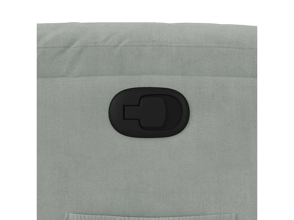 Fauteuil inclinable gris clair velours