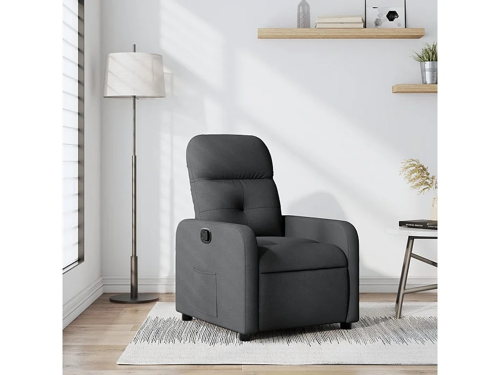 Fauteuil inclinable Gris foncé Tissu