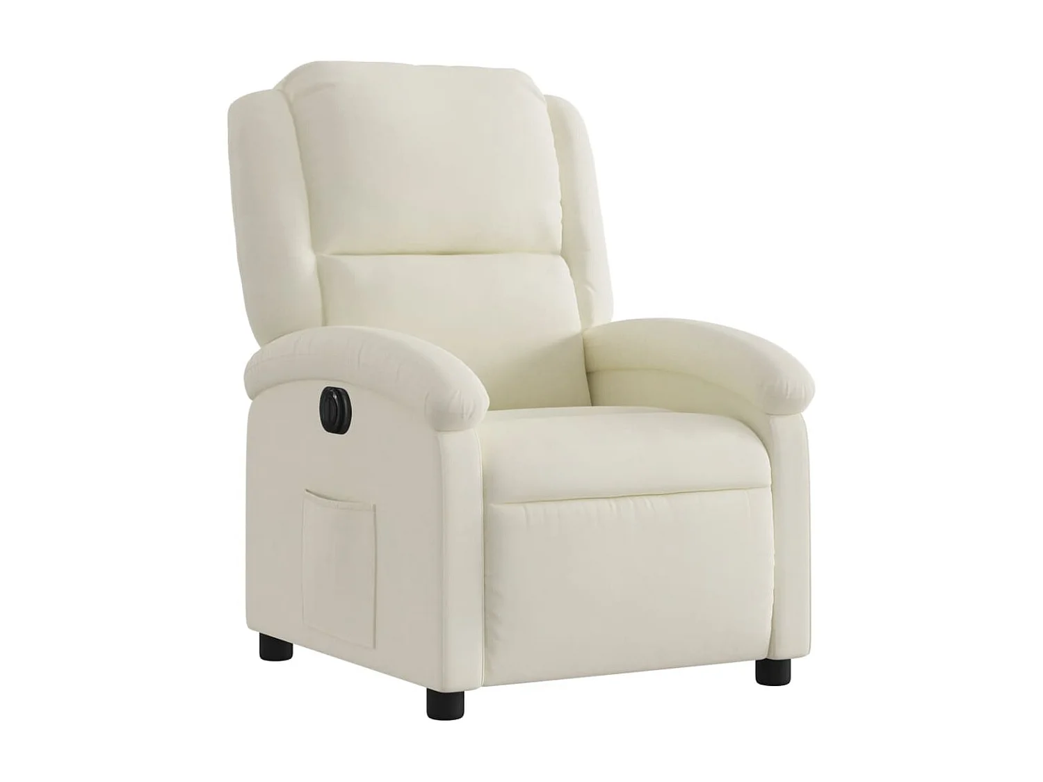 Fauteuil inclinable électrique Crème Velours