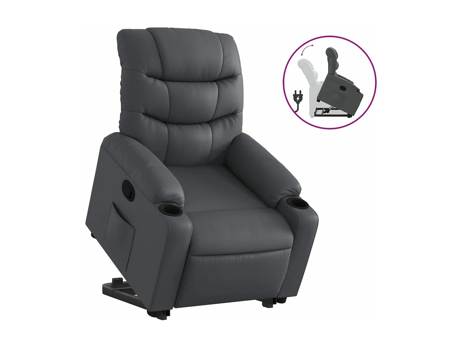 Fauteuil inclinable Gris Similicuir