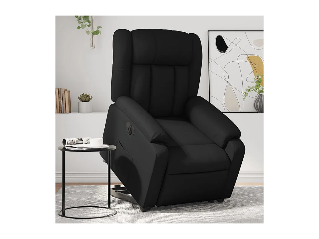 Fauteuil inclinable électrique noir similicuir