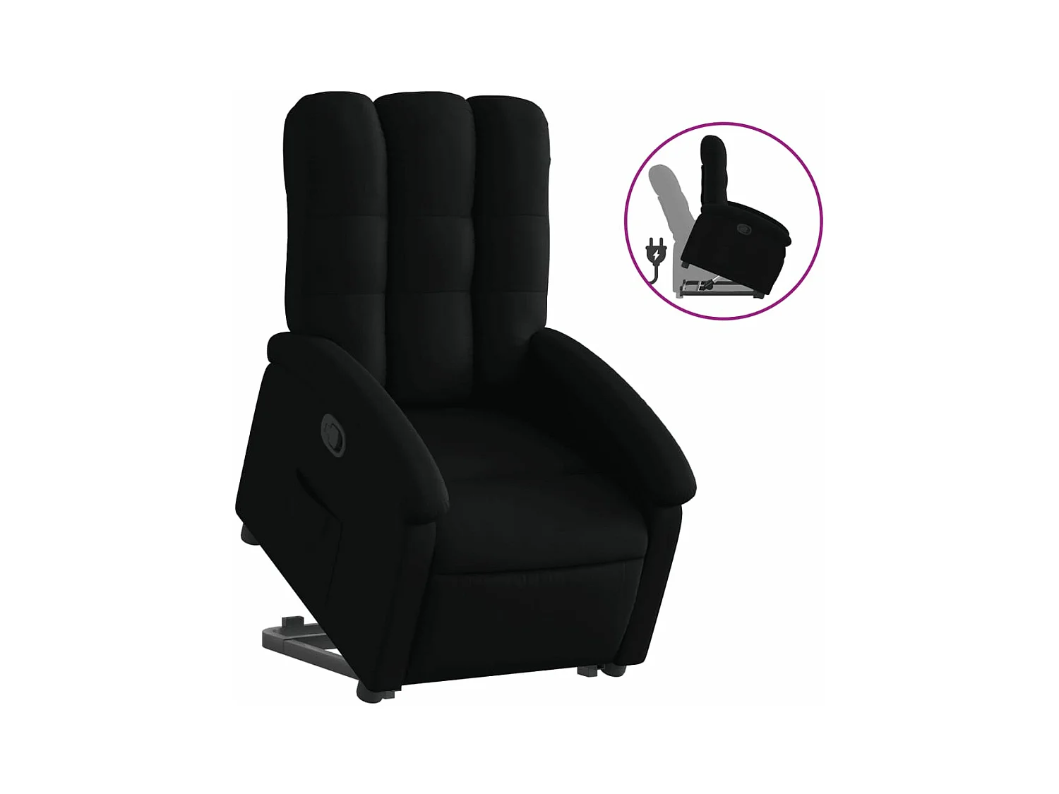 Fauteuil inclinable noir tissu