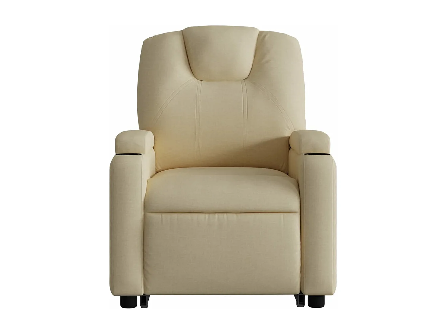 Fauteuil inclinable électrique crème tissu