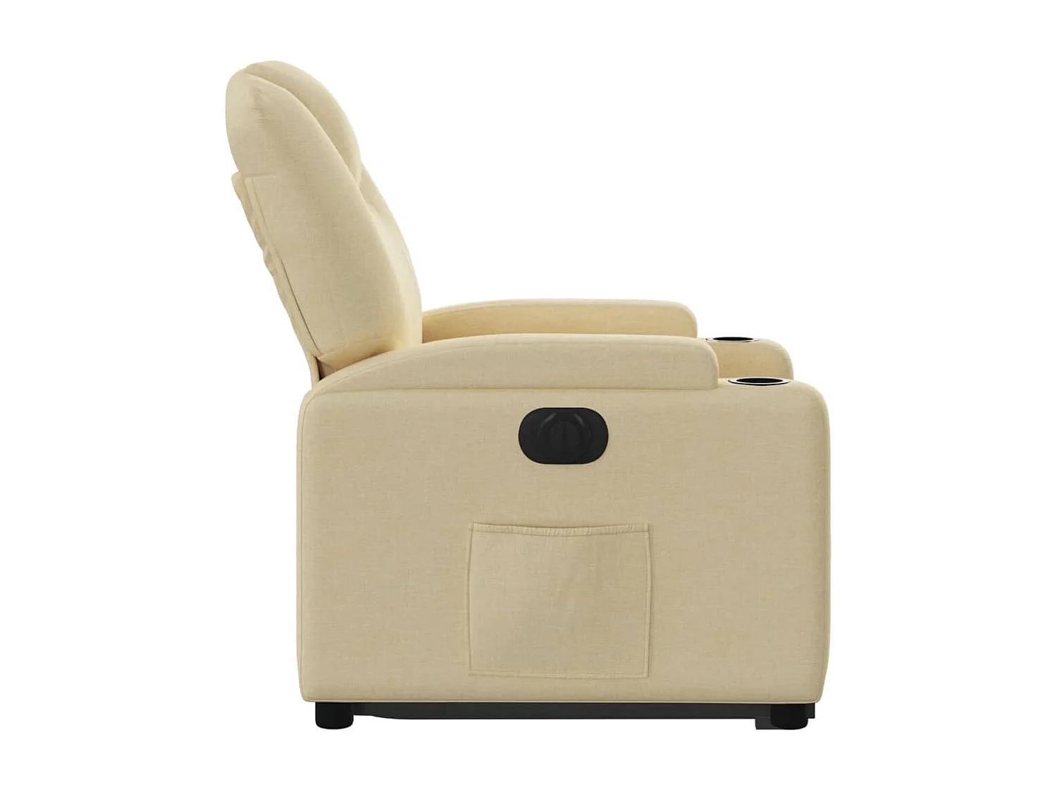 Fauteuil inclinable électrique crème tissu