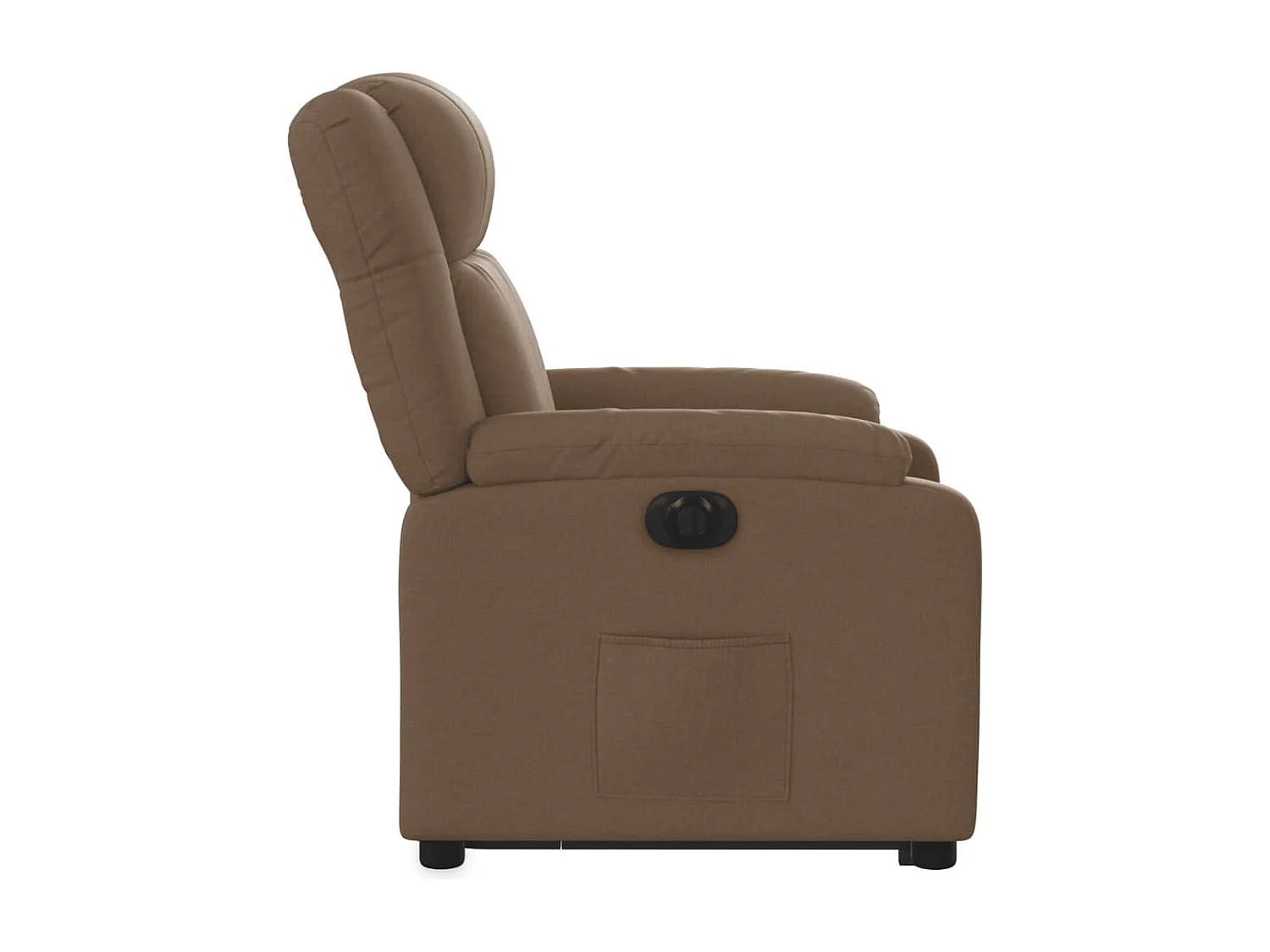 Fauteuil inclinable électrique marron tissu