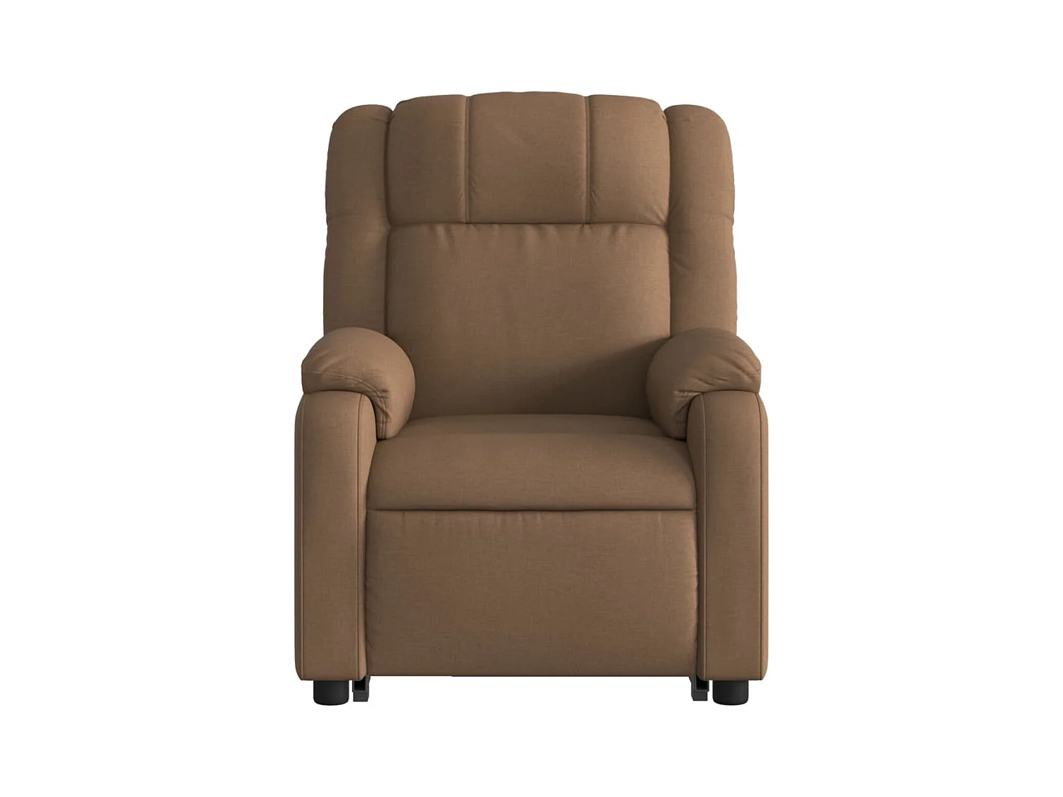 Fauteuil inclinable électrique marron tissu