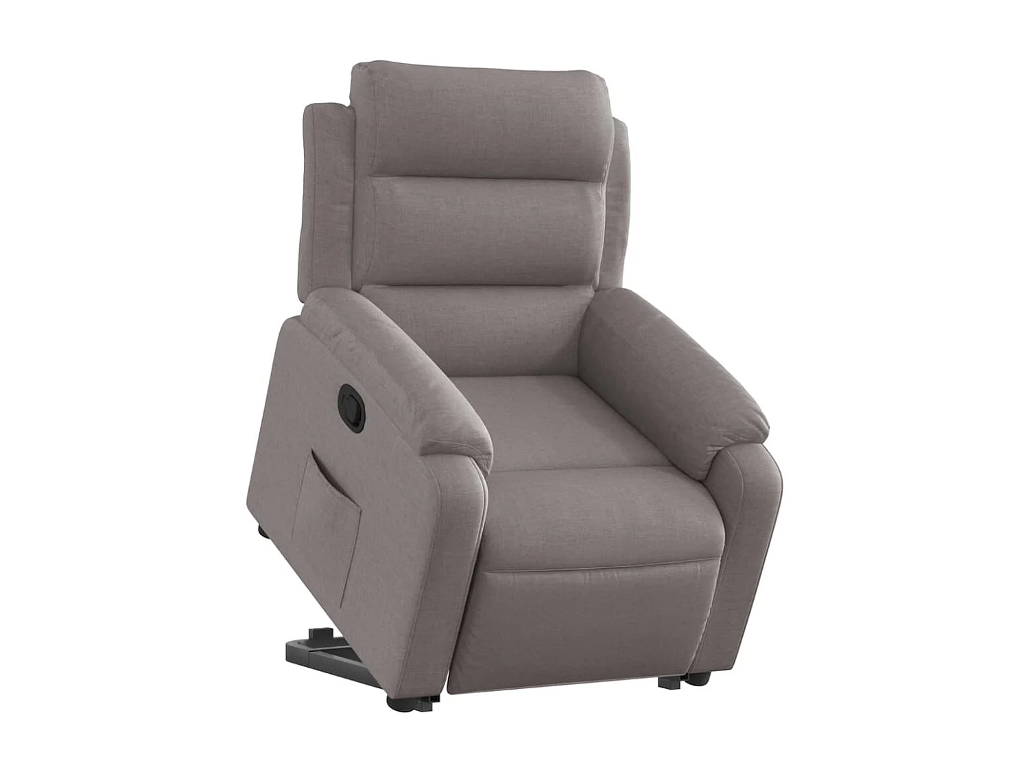 Sillón reclinable elevable tela gris taupe