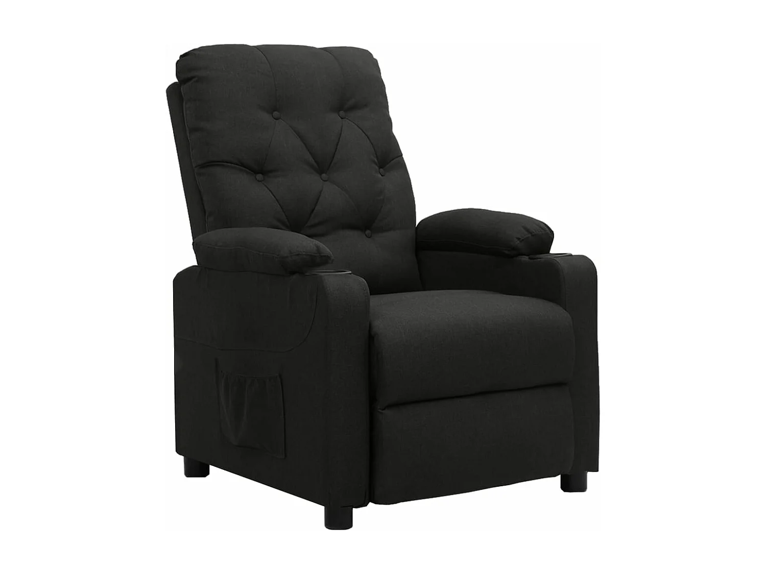 Fauteuil inclinable Noir Tissu