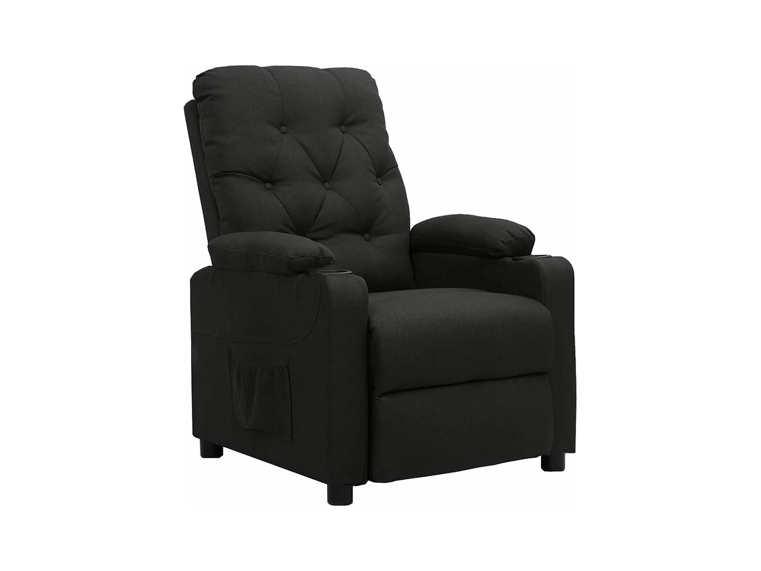Fauteuil inclinable Noir Tissu
