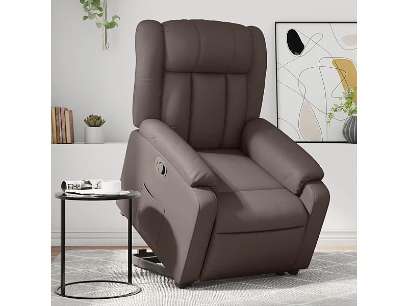 Fauteuil inclinable marron similicuir