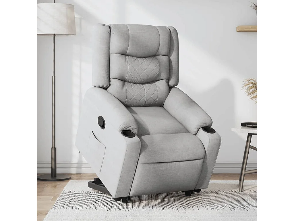 Fauteuil inclinable Gris clair Tissu