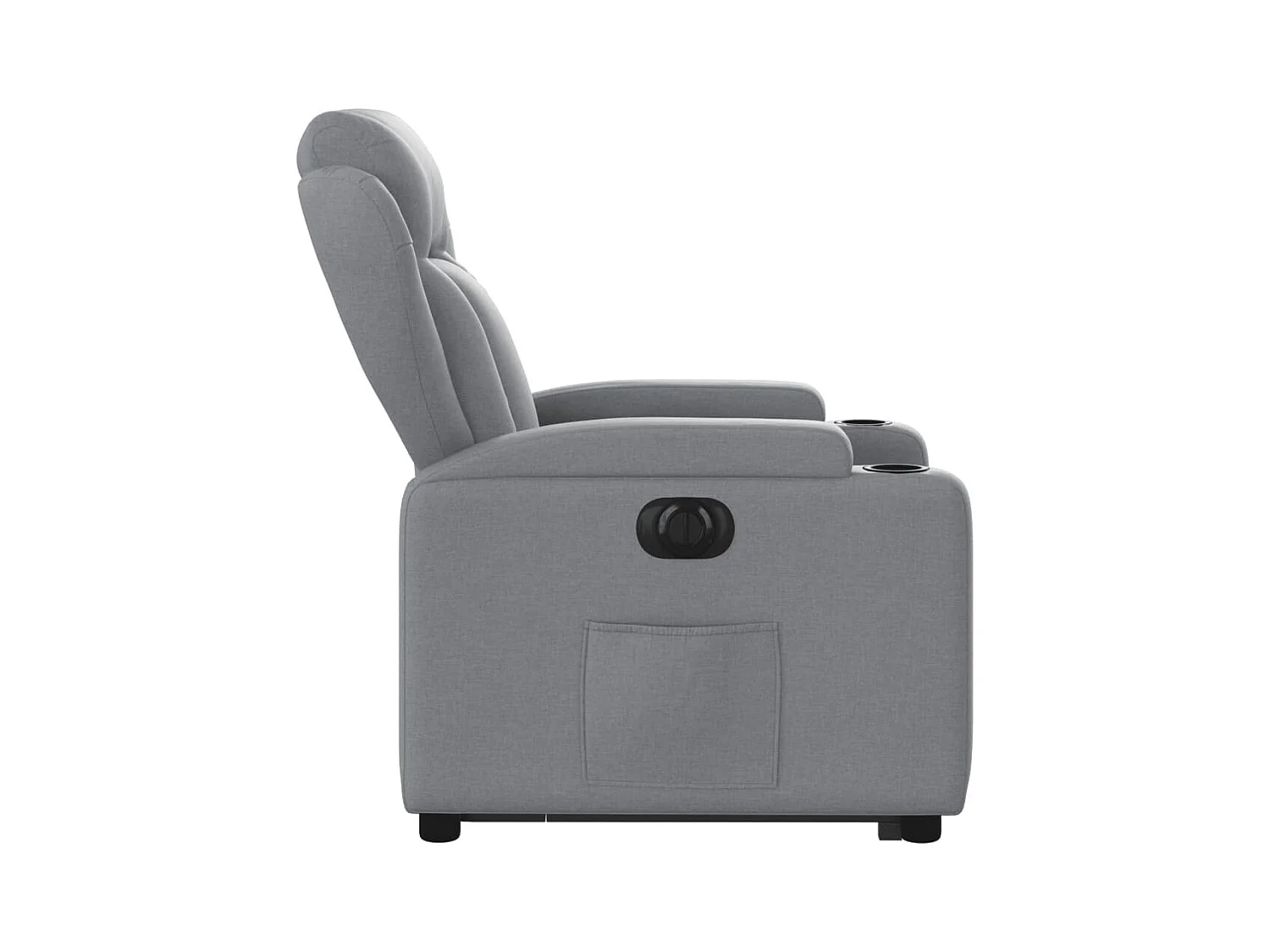 Fauteuil inclinable électrique gris clair tissu