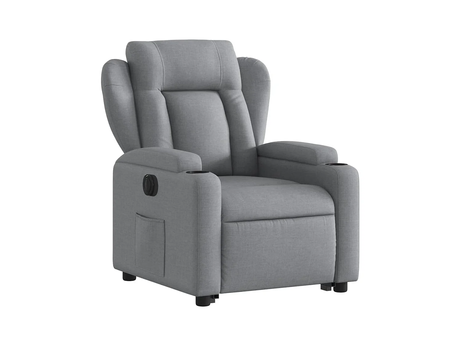 Fauteuil inclinable électrique gris clair tissu