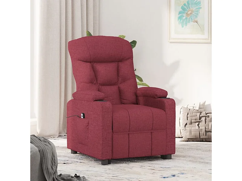 Fauteuil inclinable électrique Rouge bordeaux Tissu