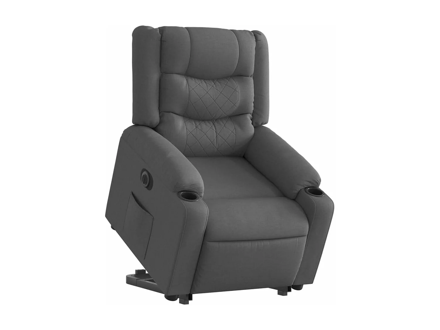 Fauteuil inclinable électrique gris foncé tissu