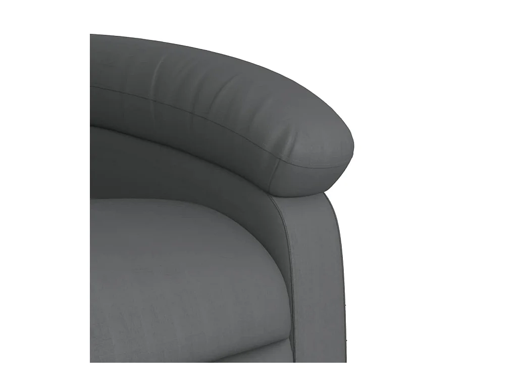 Sillón reclinable elevable cuero artificial gris