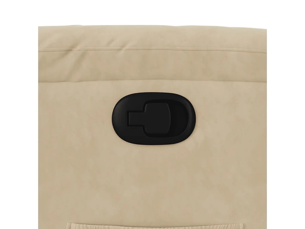 Fauteuil inclinable crème tissu microfibre