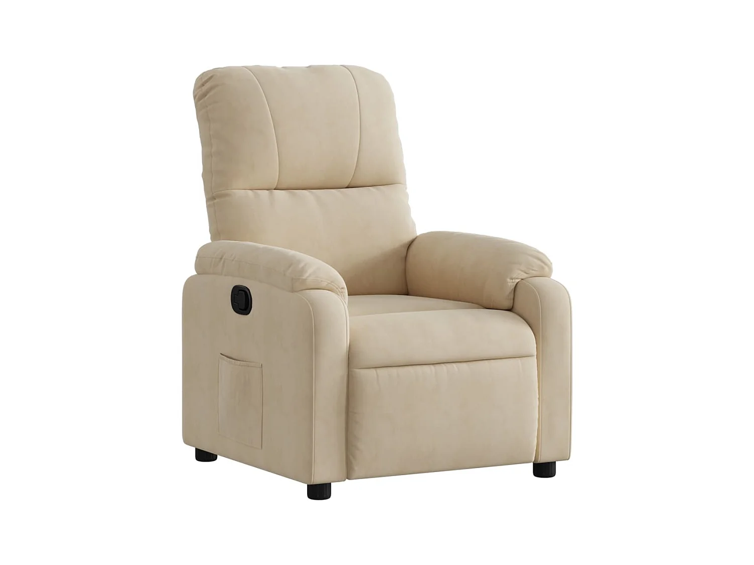 Fauteuil inclinable crème tissu microfibre