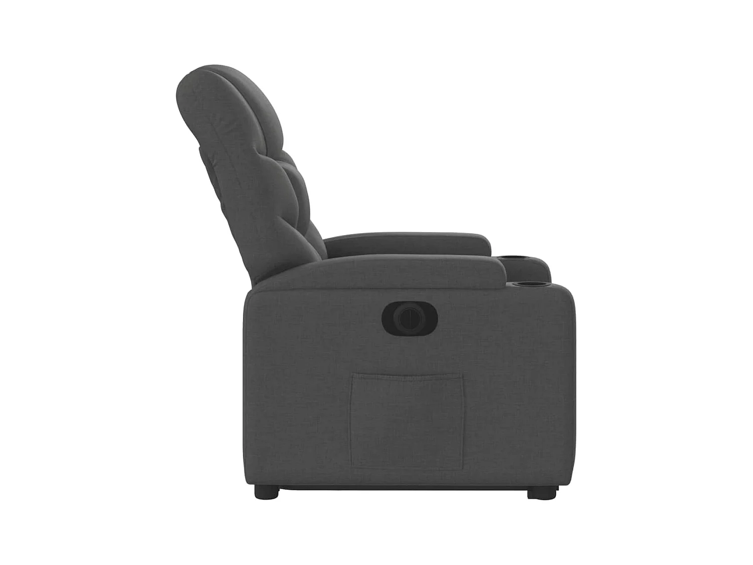 Fauteuil inclinable électrique gris foncé tissu