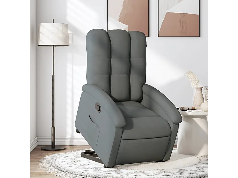 Fauteuil inclinable Gris foncé Tissu