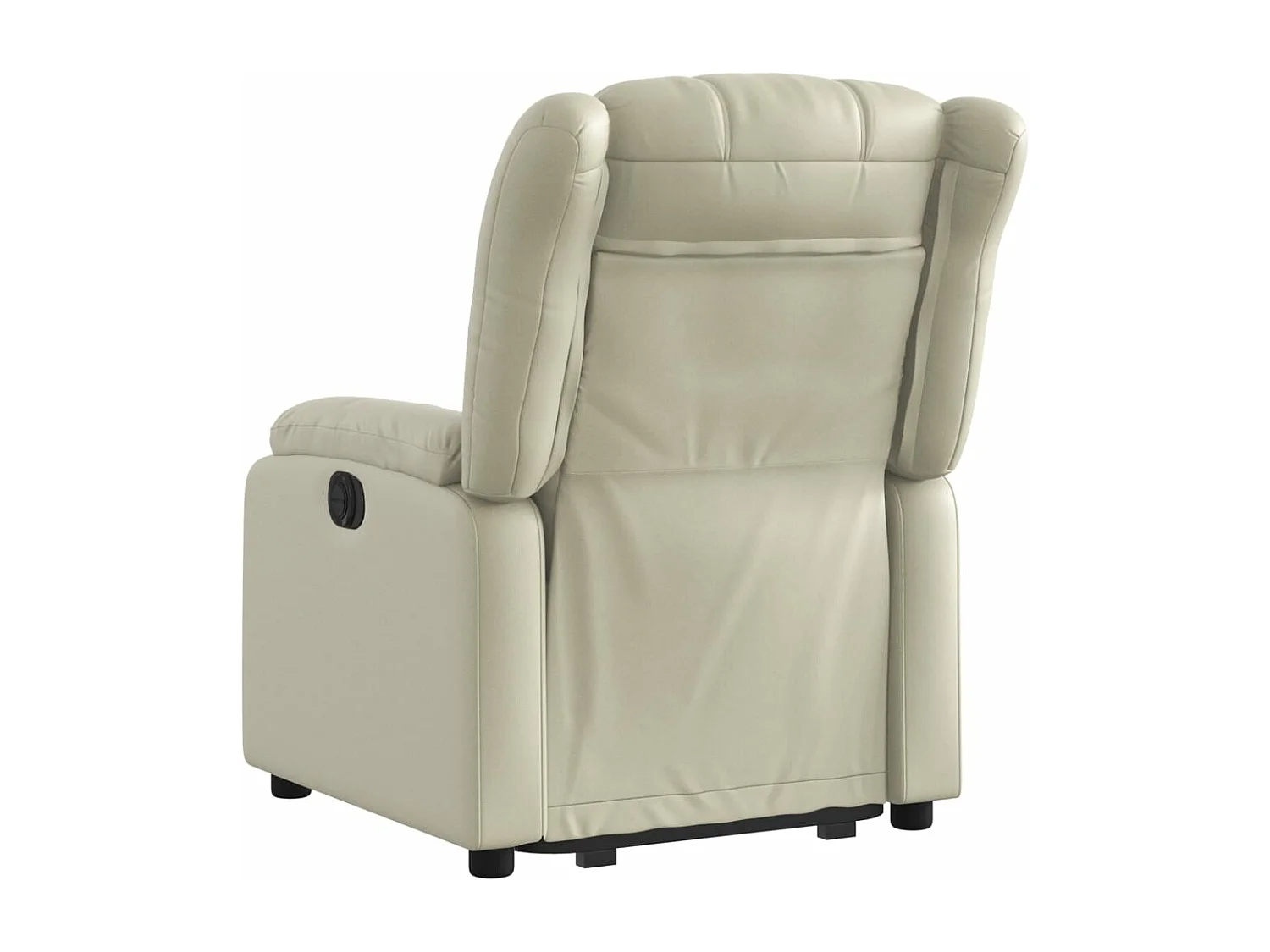 Fauteuil inclinable électrique crème similicuir