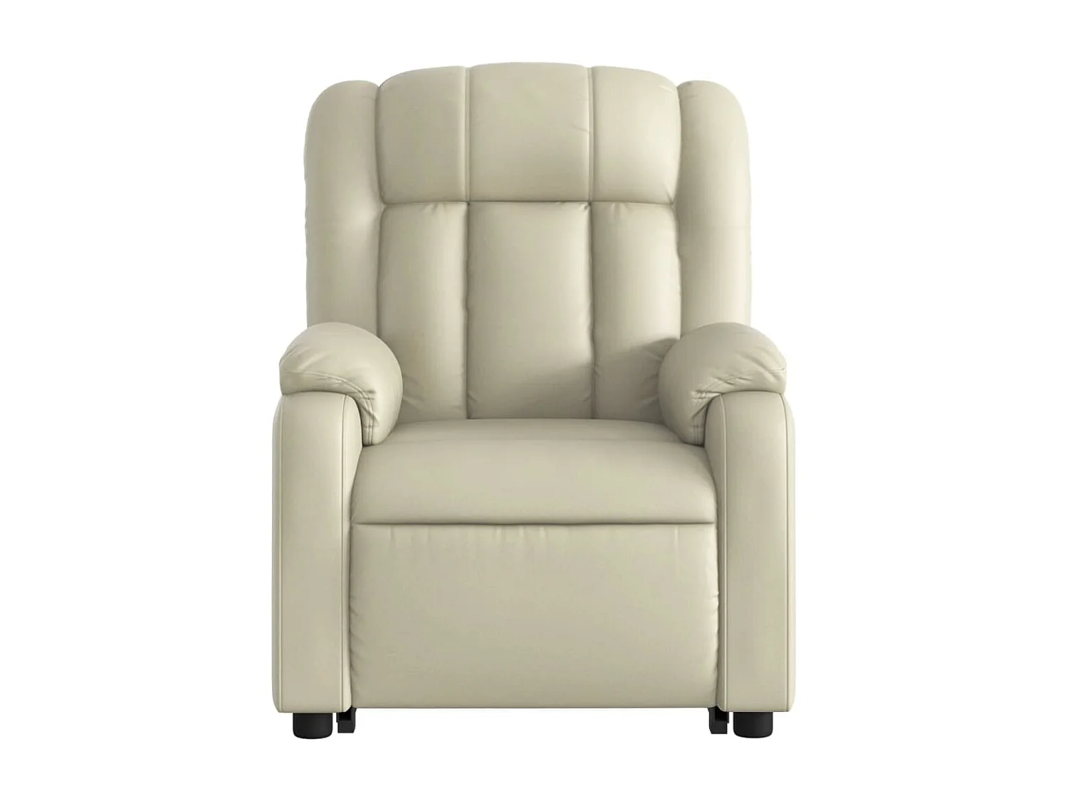 Fauteuil inclinable électrique crème similicuir