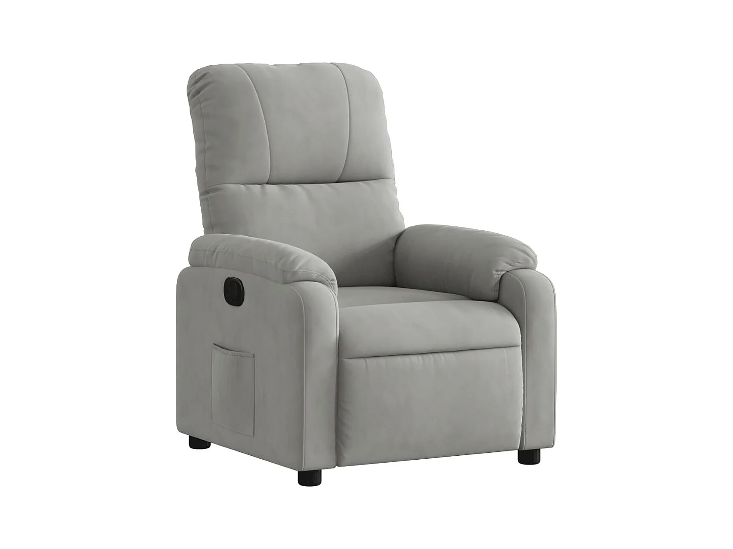Fauteuil inclinable gris clair tissu microfibre
