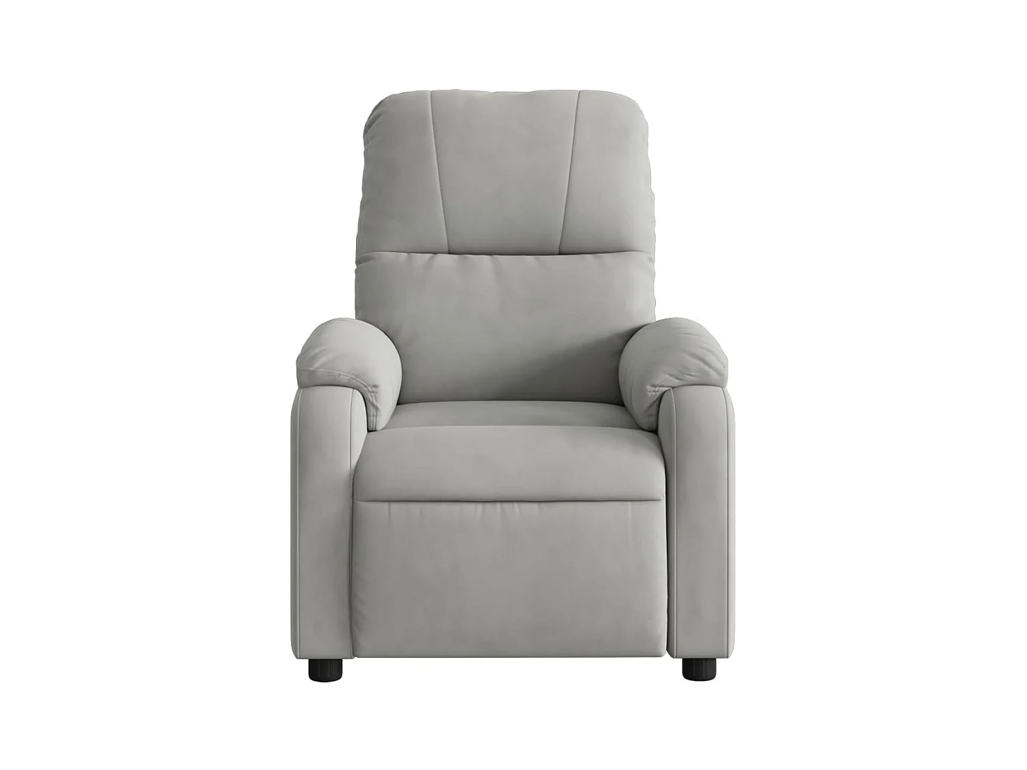 Fauteuil inclinable gris clair tissu microfibre