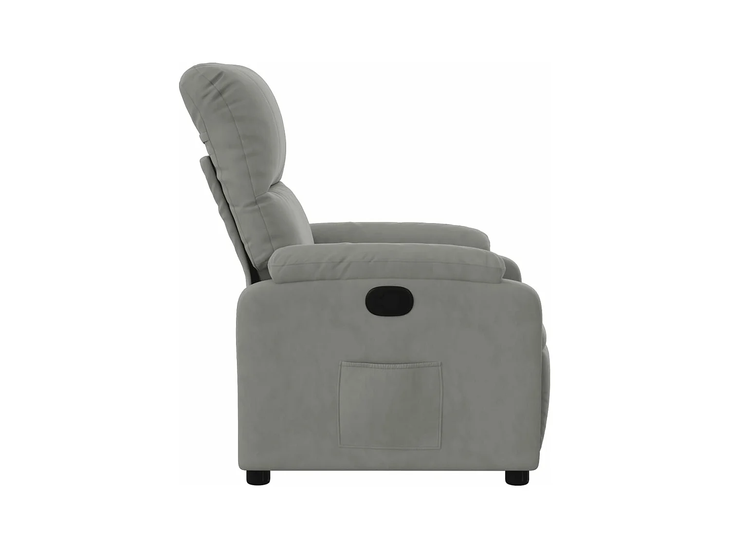 Fauteuil inclinable gris clair tissu microfibre