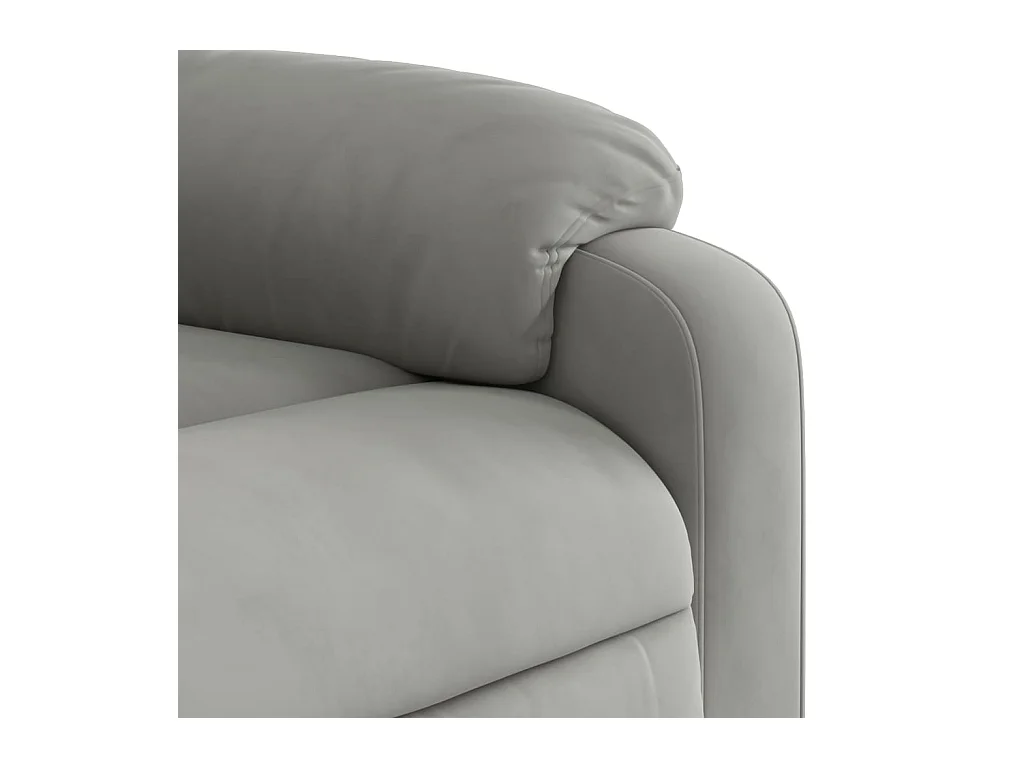 Fauteuil inclinable gris clair tissu microfibre