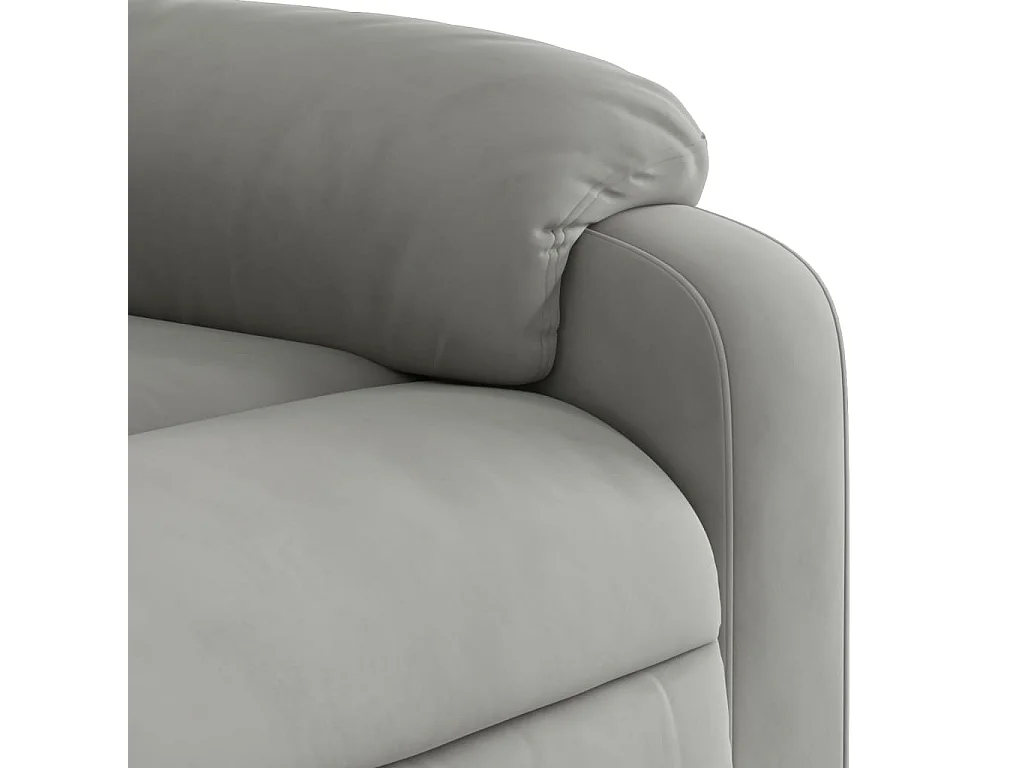 Fauteuil inclinable gris clair tissu microfibre