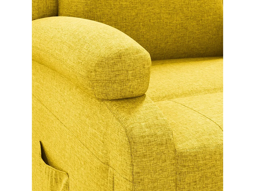 Poltrona reclinável elétrica tecido amarelo