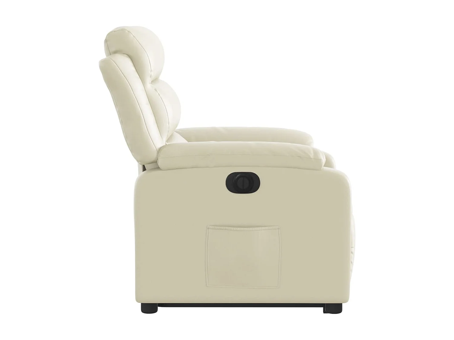 Fauteuil inclinable électrique crème similicuir