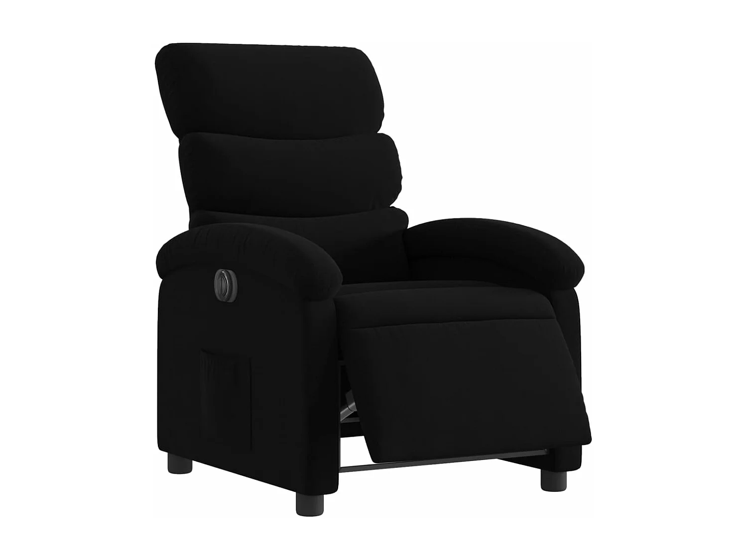 Fauteuil inclinable électrique Noir Tissu