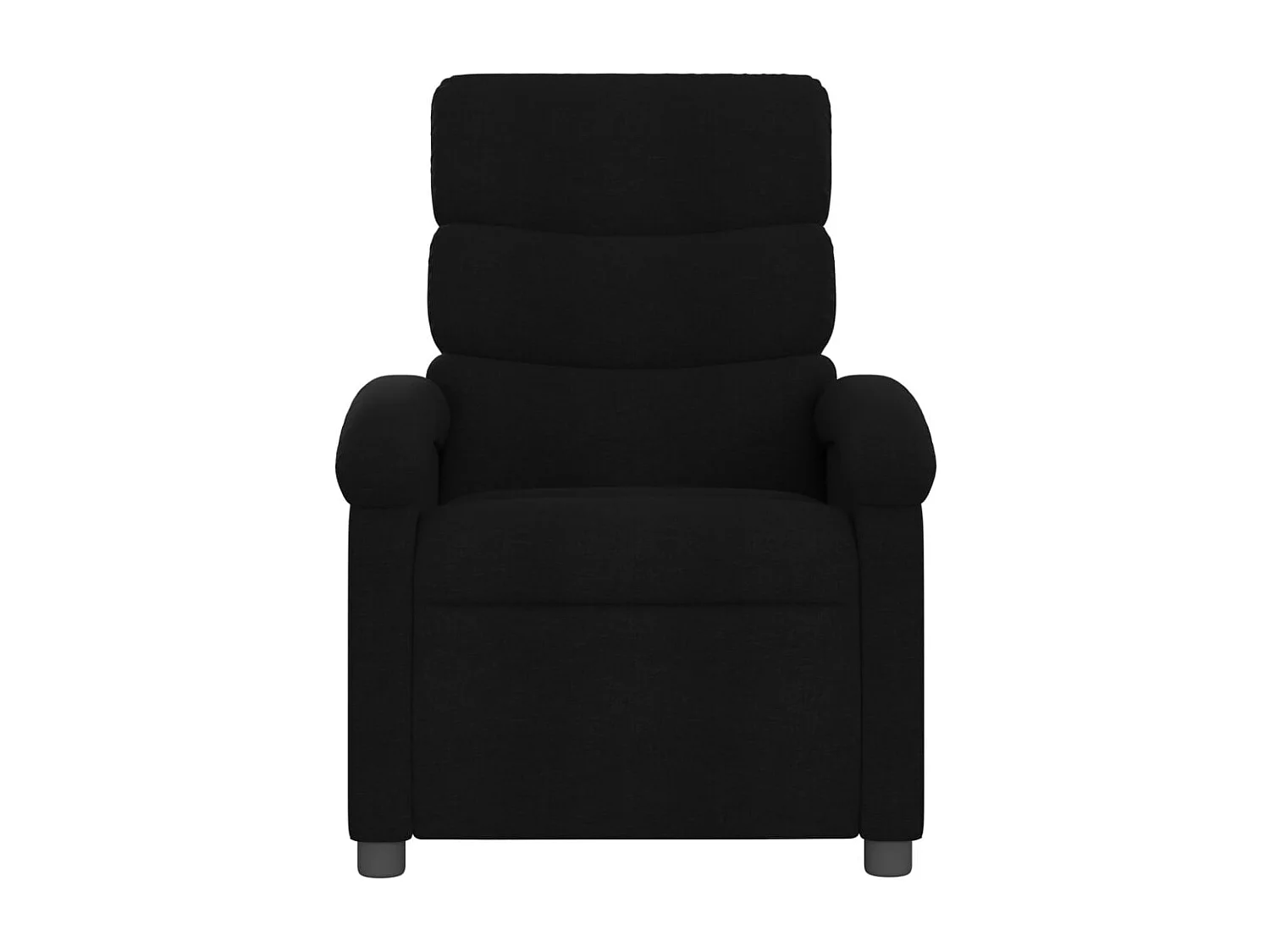 Sillón reclinable eléctrico de tela negro