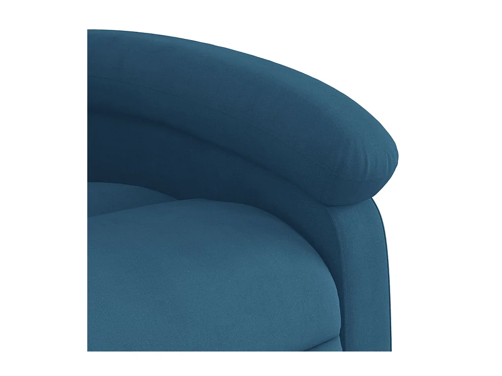 Fauteuil elektrisch verstelbaar fluweel blauw