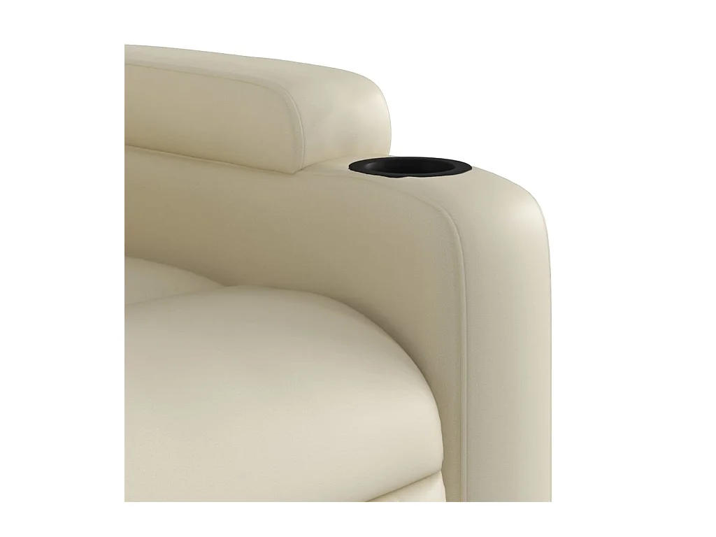 Fauteuil inclinable Crème Similicuir