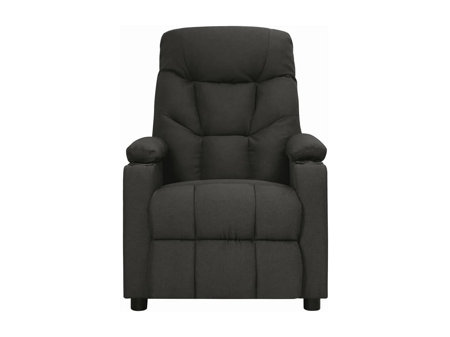 Fauteuil verstelbaar stof zwart