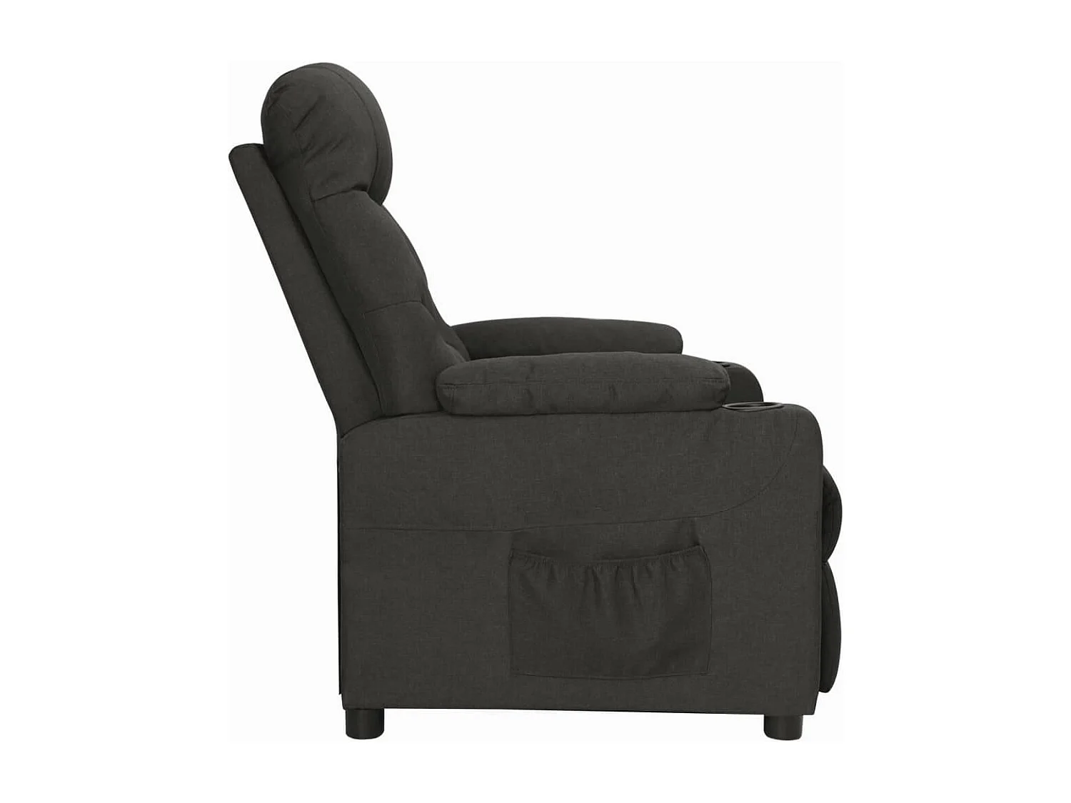 Fauteuil inclinable Noir Tissu
