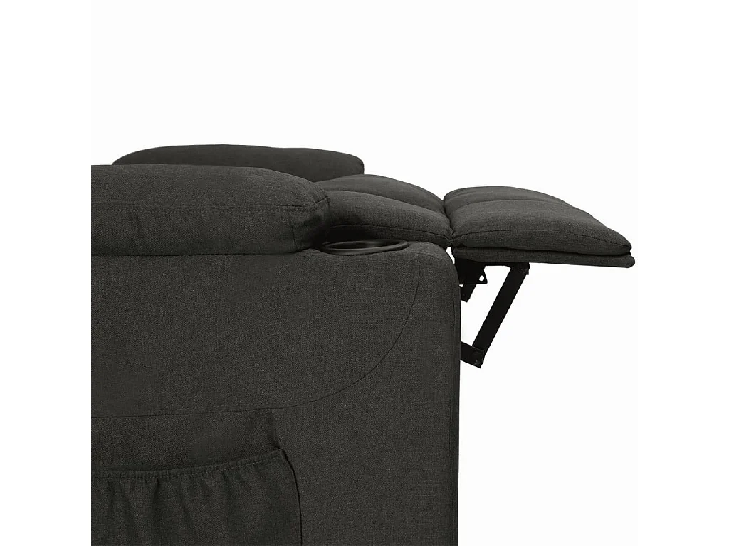 Fauteuil inclinable Noir Tissu