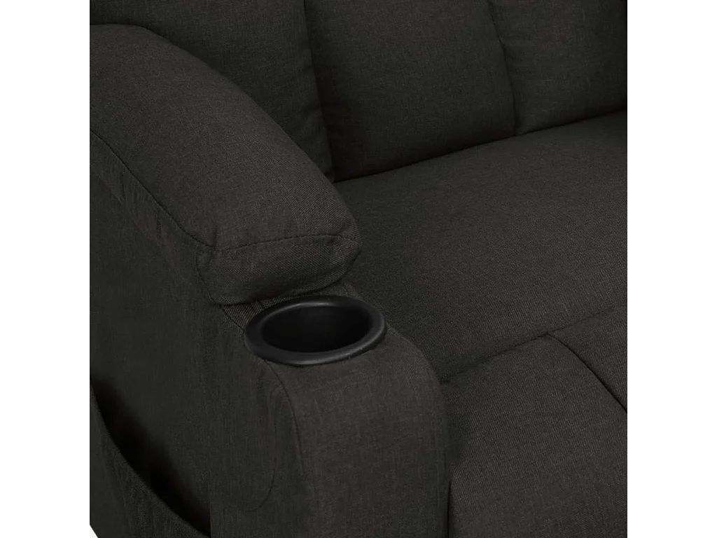 Fauteuil inclinable Noir Tissu